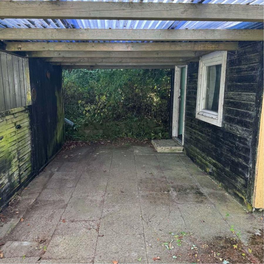 Carport efter oprydning